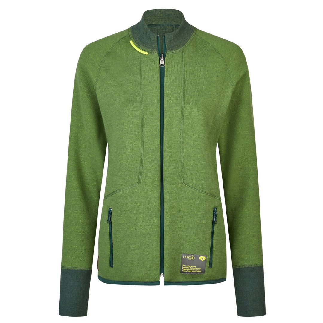 Pullover vert, écologique et équitable avec laine mérinos biologique française et fait en France