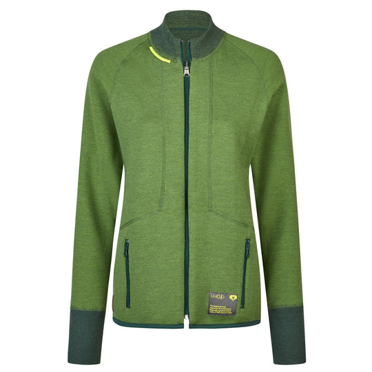 Pullover vert, écologique et équitable avec laine mérinos biologique française et fait en France