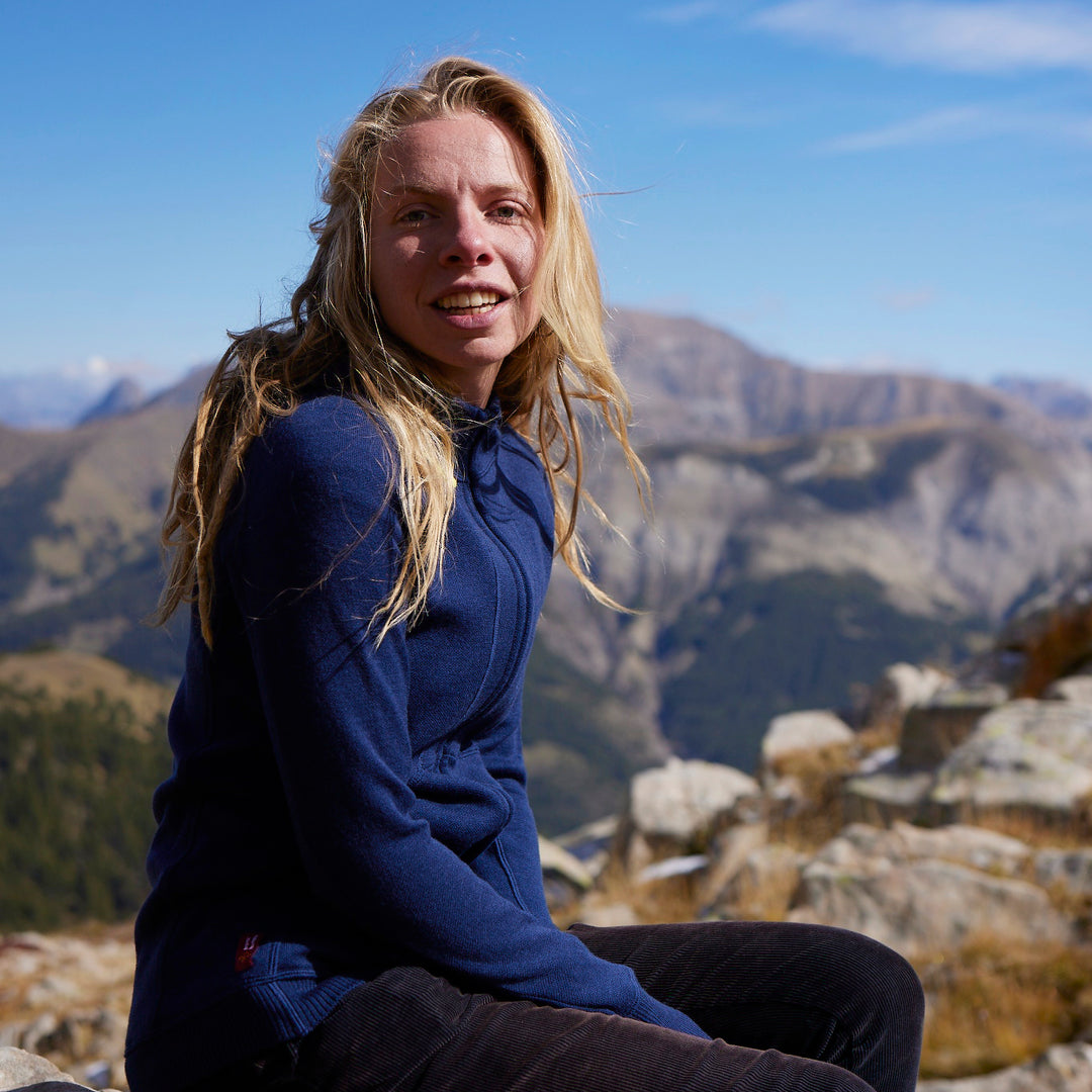 Pullover écologique et équitable avec laine biologique française, tricoté en France
