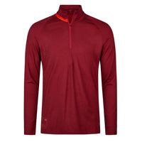 T-shirt de randonnée manches longues  homme, col zippé