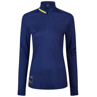 T-shirt manches longues de randonnée femme, col zippé